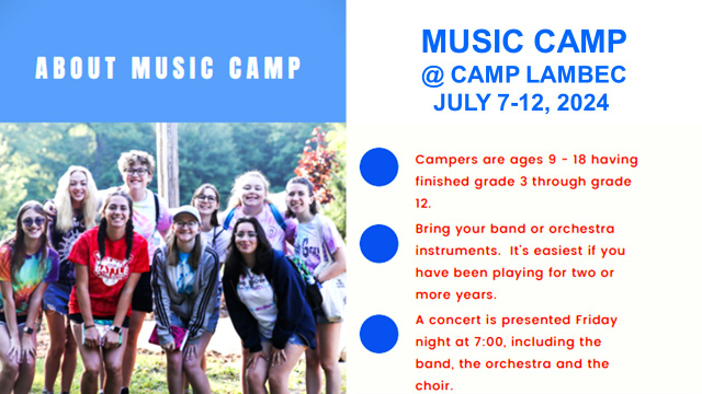 2024 Music Camp Announcement